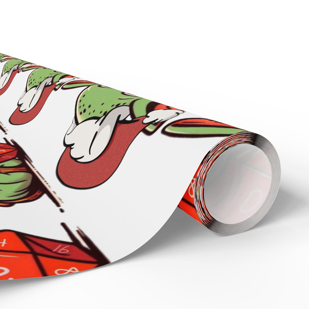 Christmas Dice Goblin Wrapping Paper Roll - Cute Holiday Gift Wrap