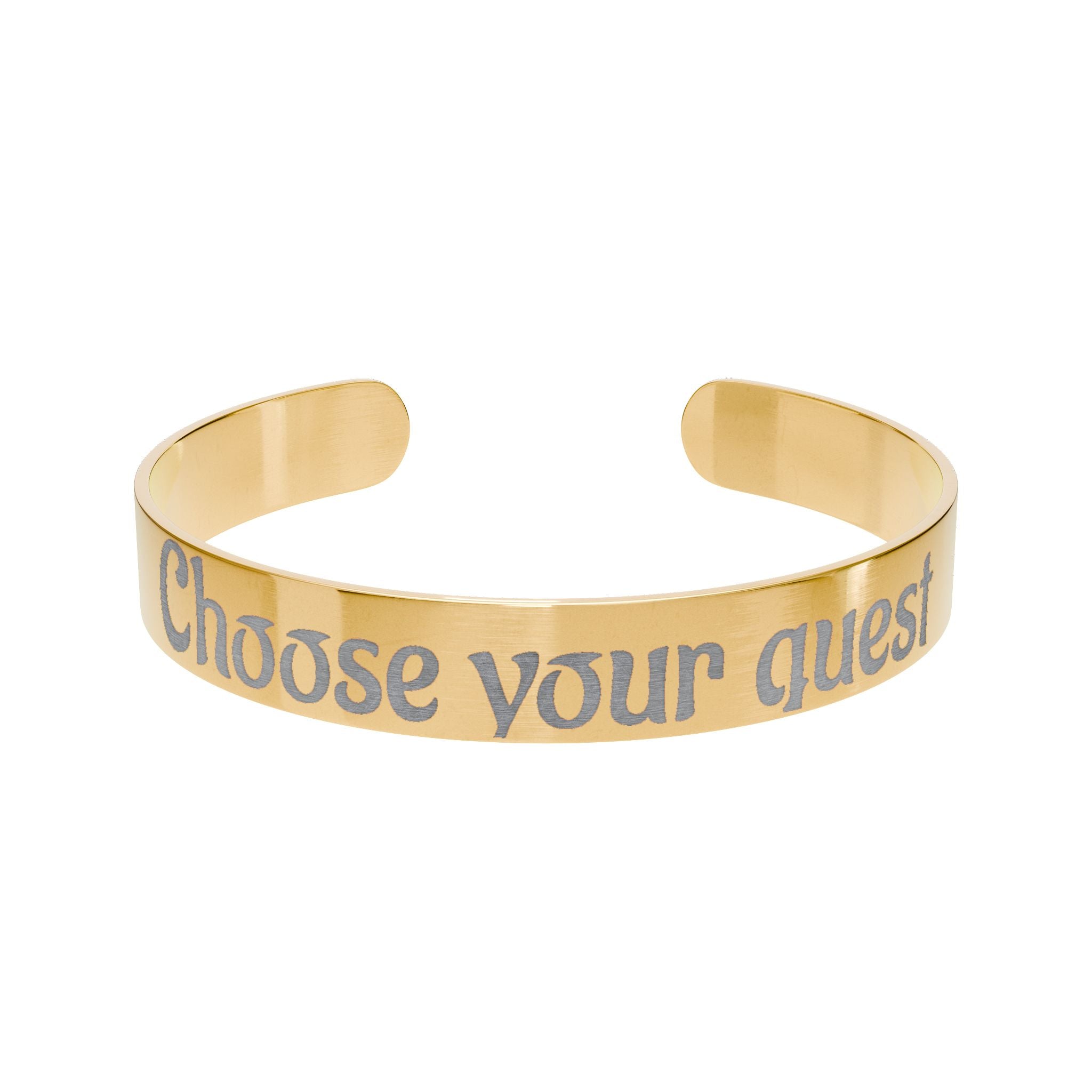 Choose Your quest cuff bracelet | engraved rose gold message bracelet