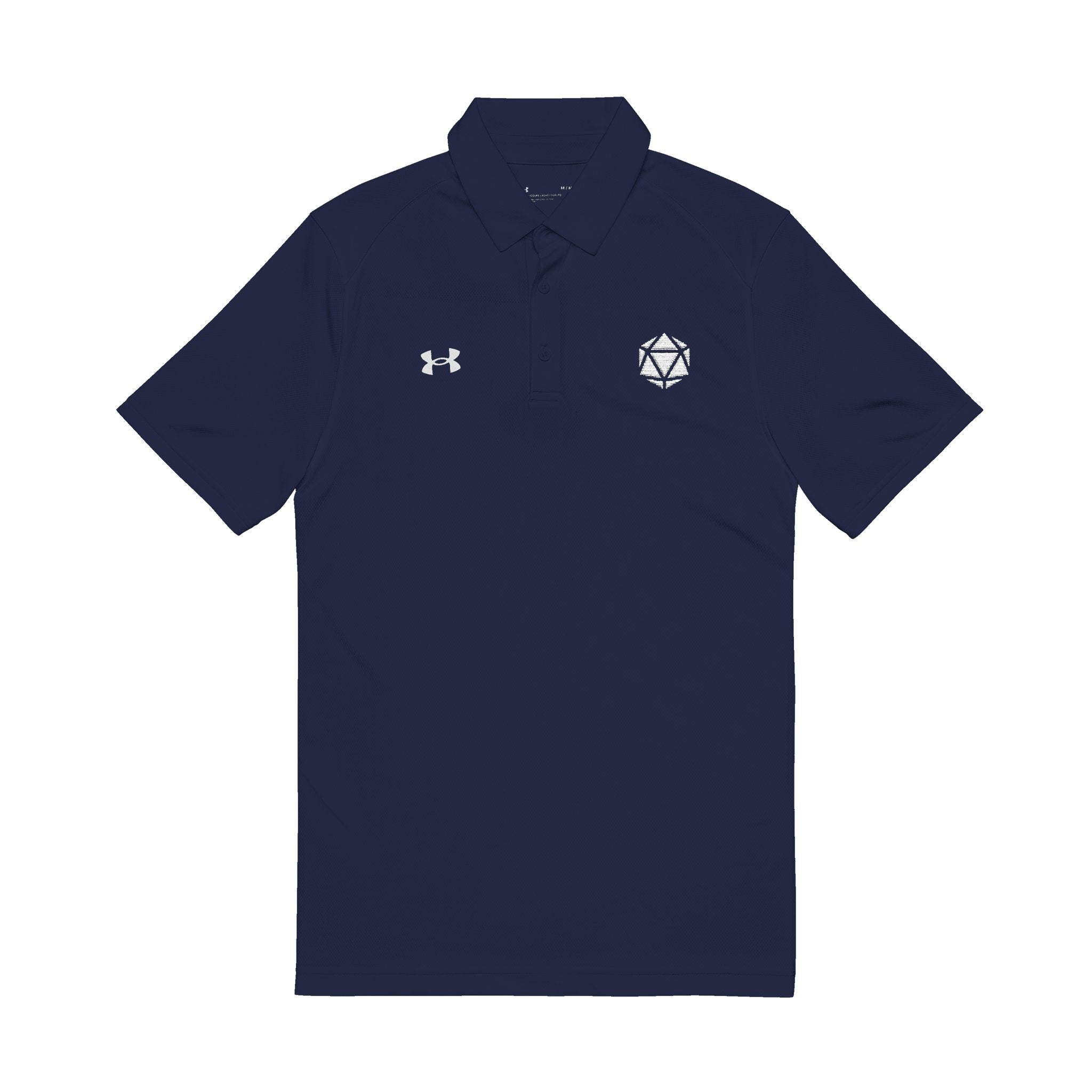 Under Armour D20 Embroidered Polo - DnD Golf Shirt - Dungeon Master Gift -Geek Work Polo - Dice Embroidery Shirt