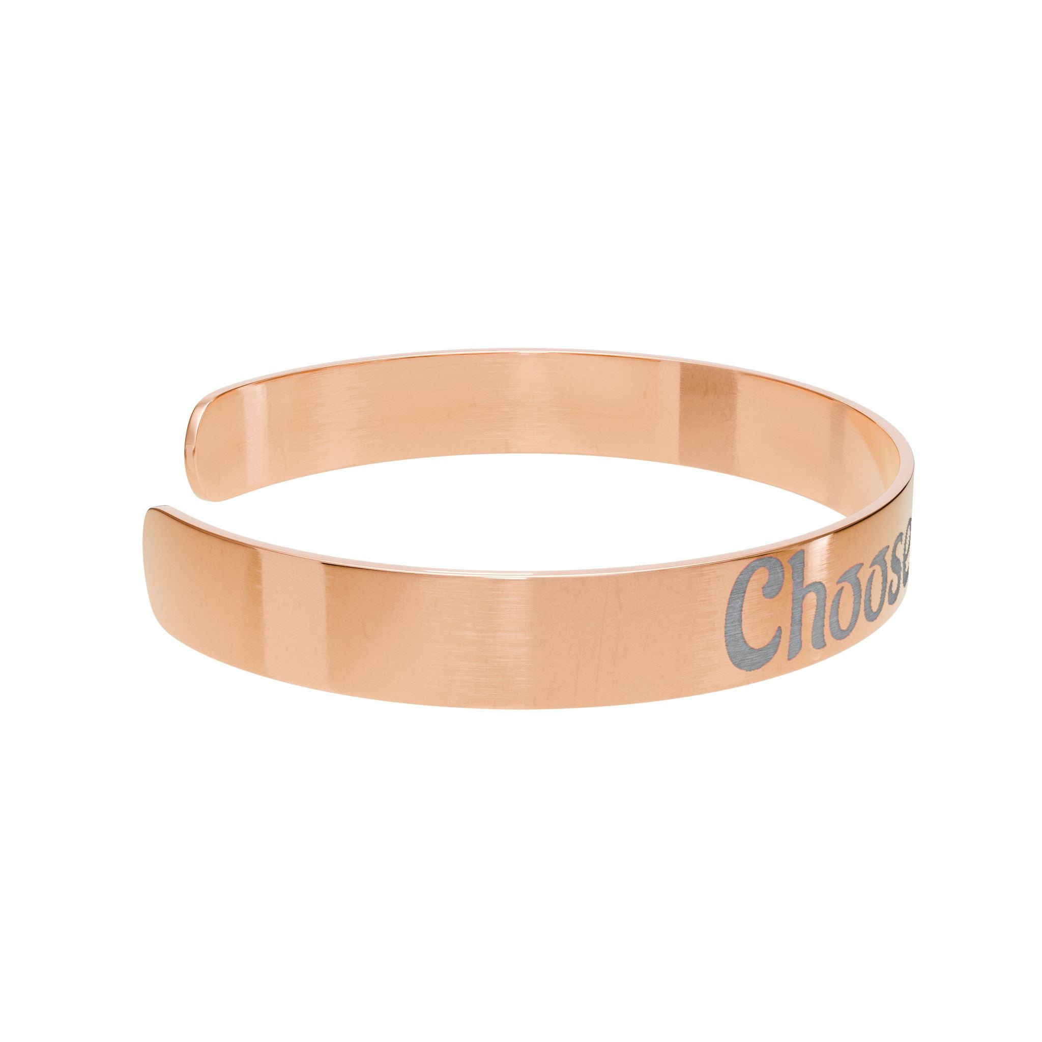 Choose Your quest cuff bracelet | engraved rose gold message bracelet