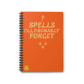 Ruled Line Spiral Notebook - Spells I'll probably forget - D&D Spellcasters