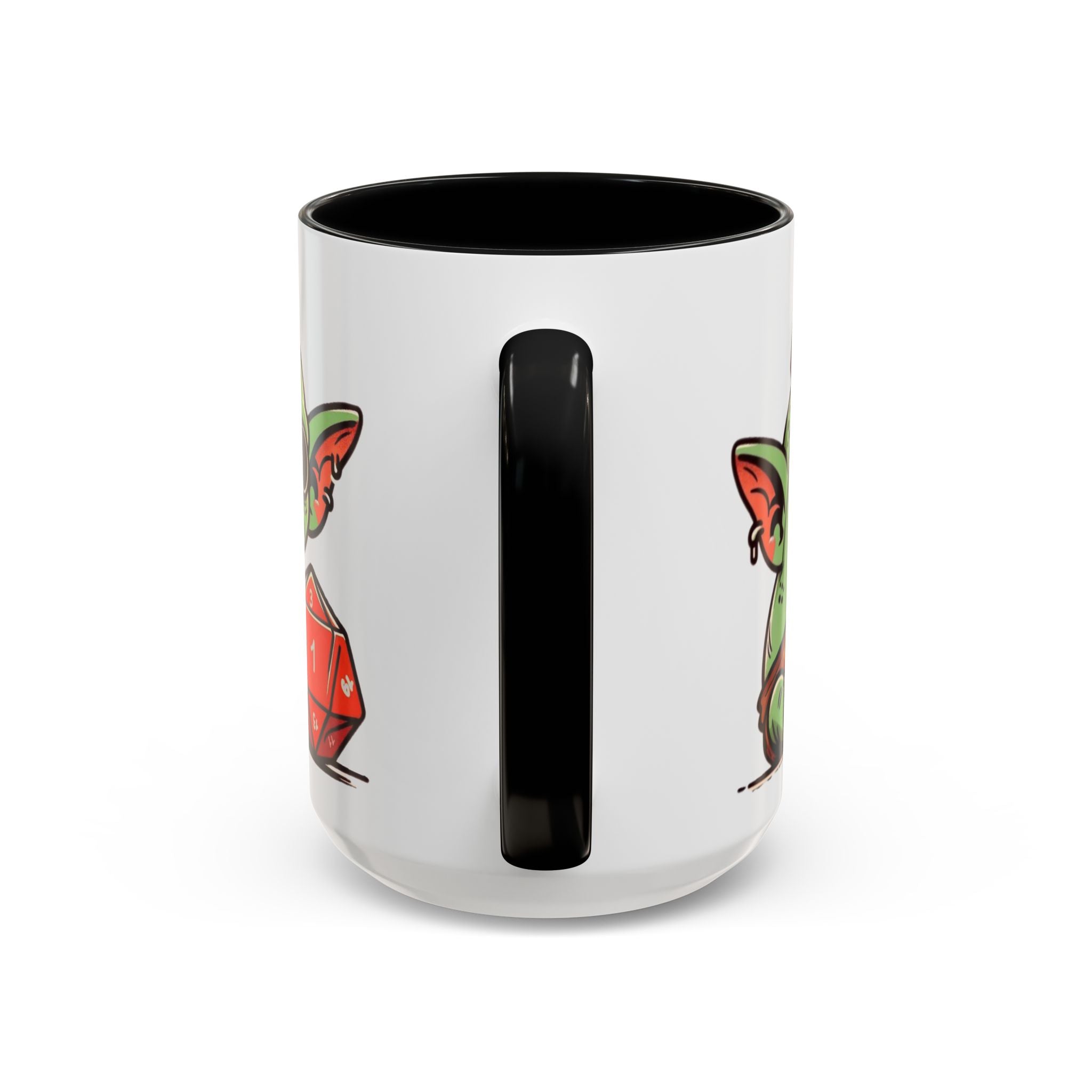 Dice Goblin D20 & D1 Coffee Mug — Gamer RPG Dice Accent Mug (11/15oz)
