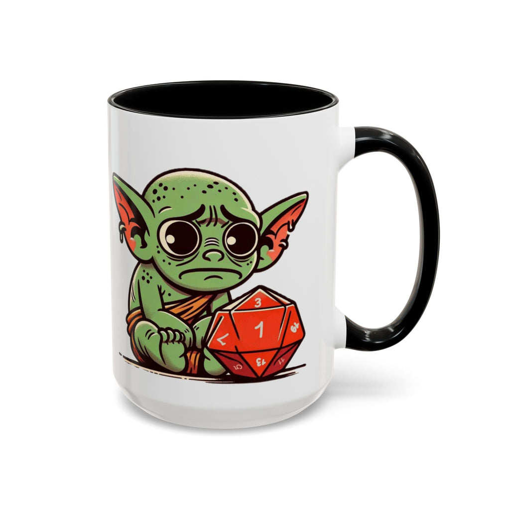 Dice Goblin D20 & D1 Coffee Mug — Gamer RPG Dice Accent Mug (11/15oz)