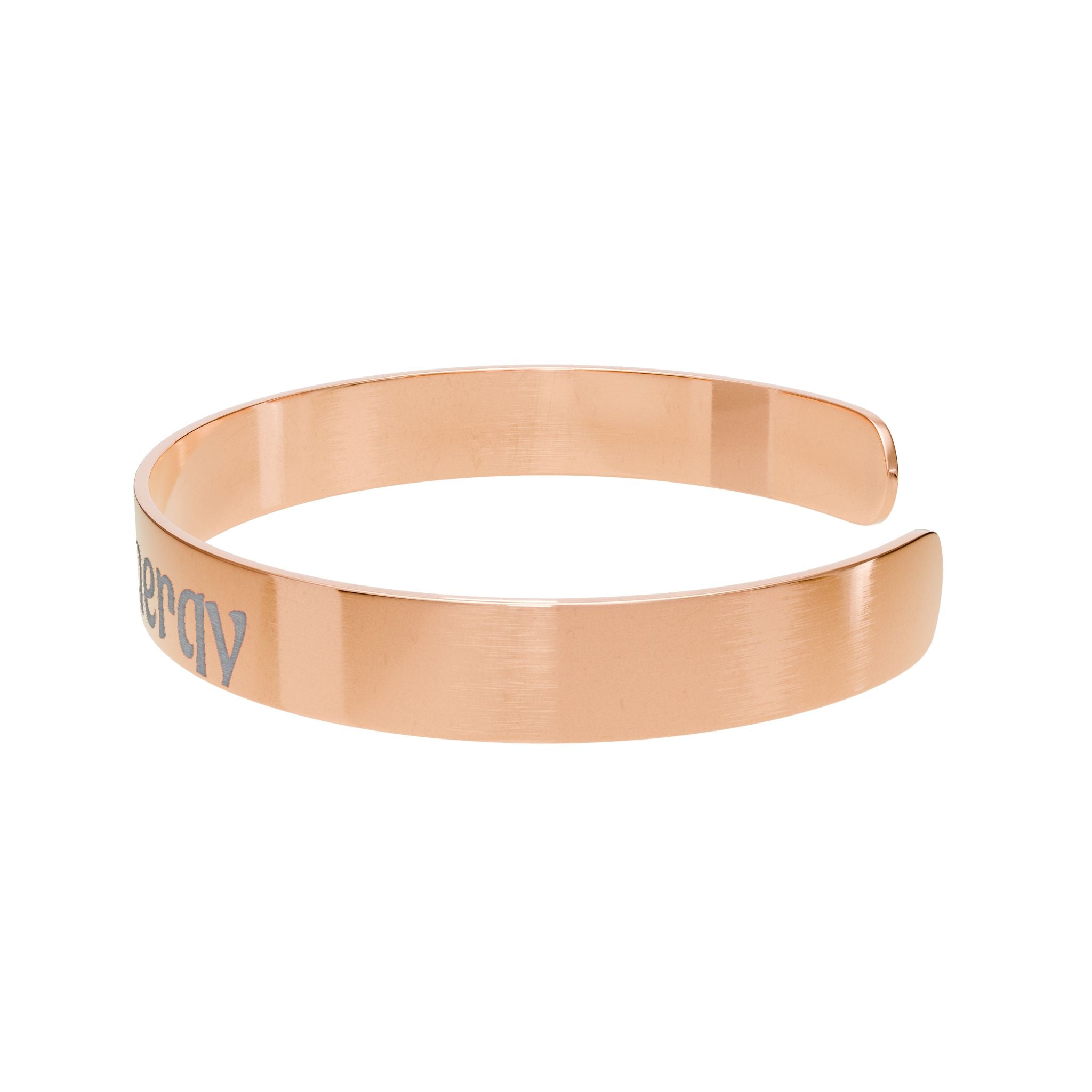 Nat 20 energy | engraved rose gold message bracelet