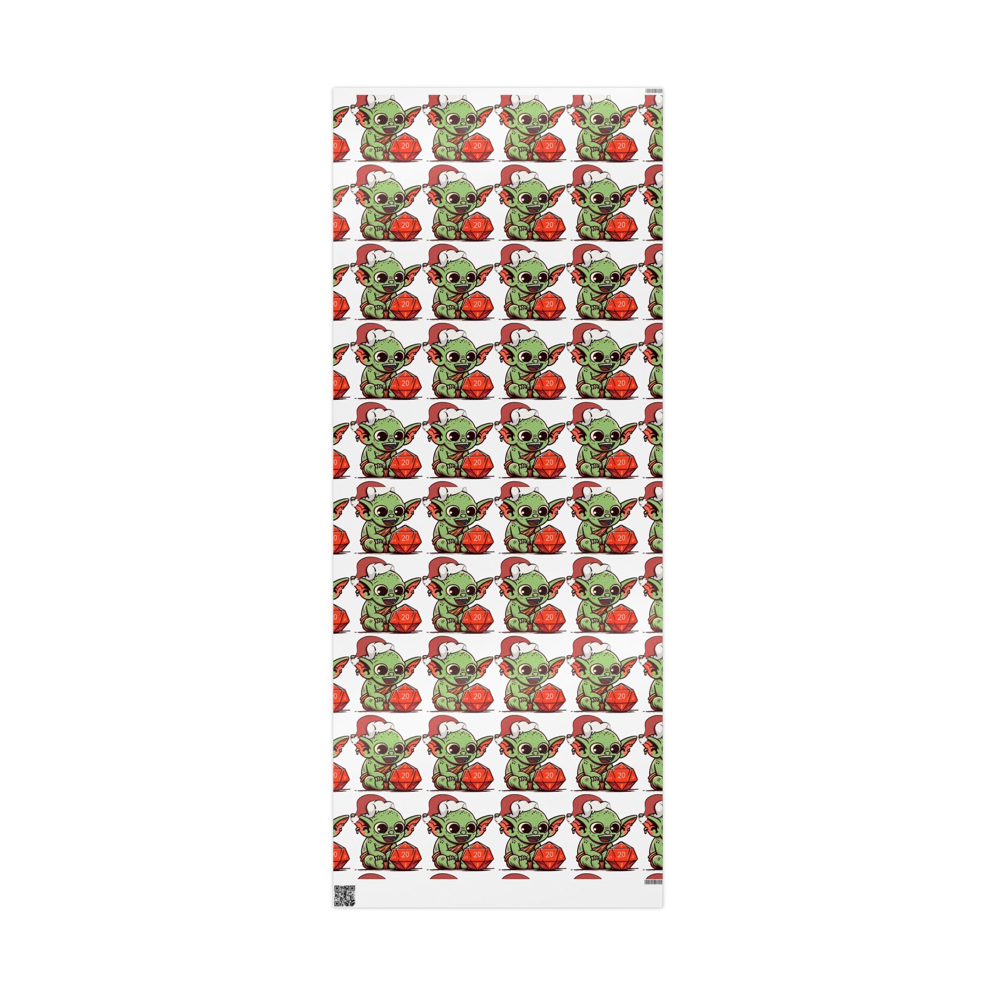 Christmas Dice Goblin Wrapping Paper Roll - Cute Holiday Gift Wrap