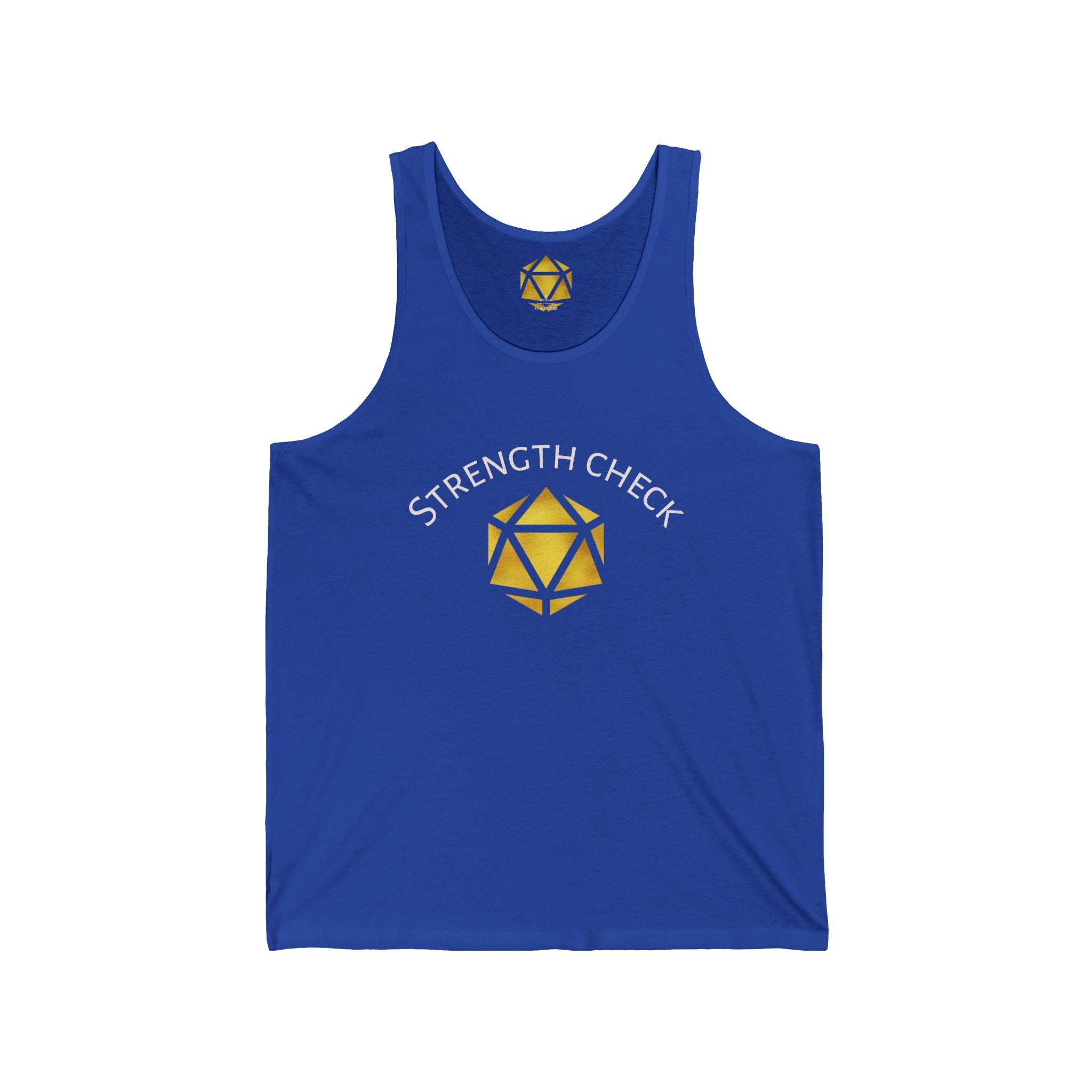Strength Check Tank Top — D20 Dice RPG Gamer Muscle Shirt