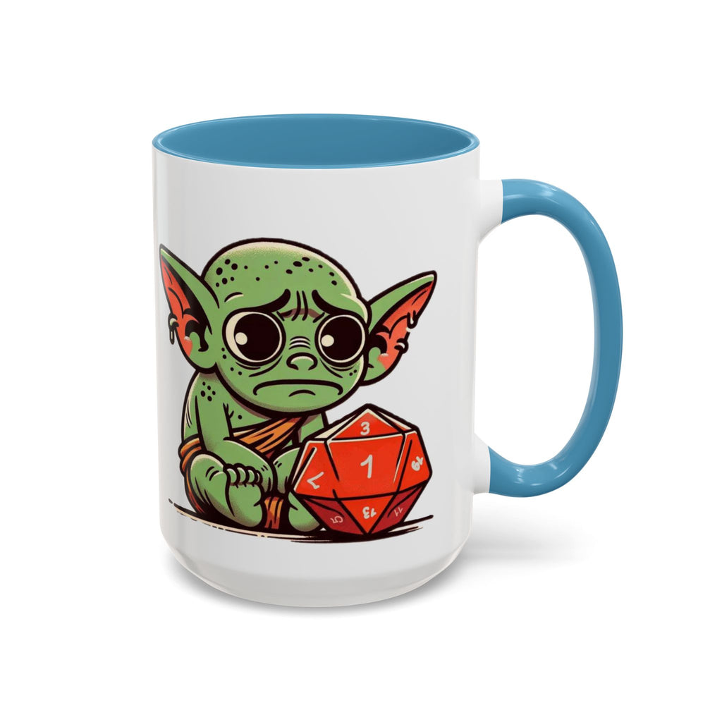 Dice Goblin D20 & D1 Coffee Mug — Gamer RPG Dice Accent Mug (11/15oz)