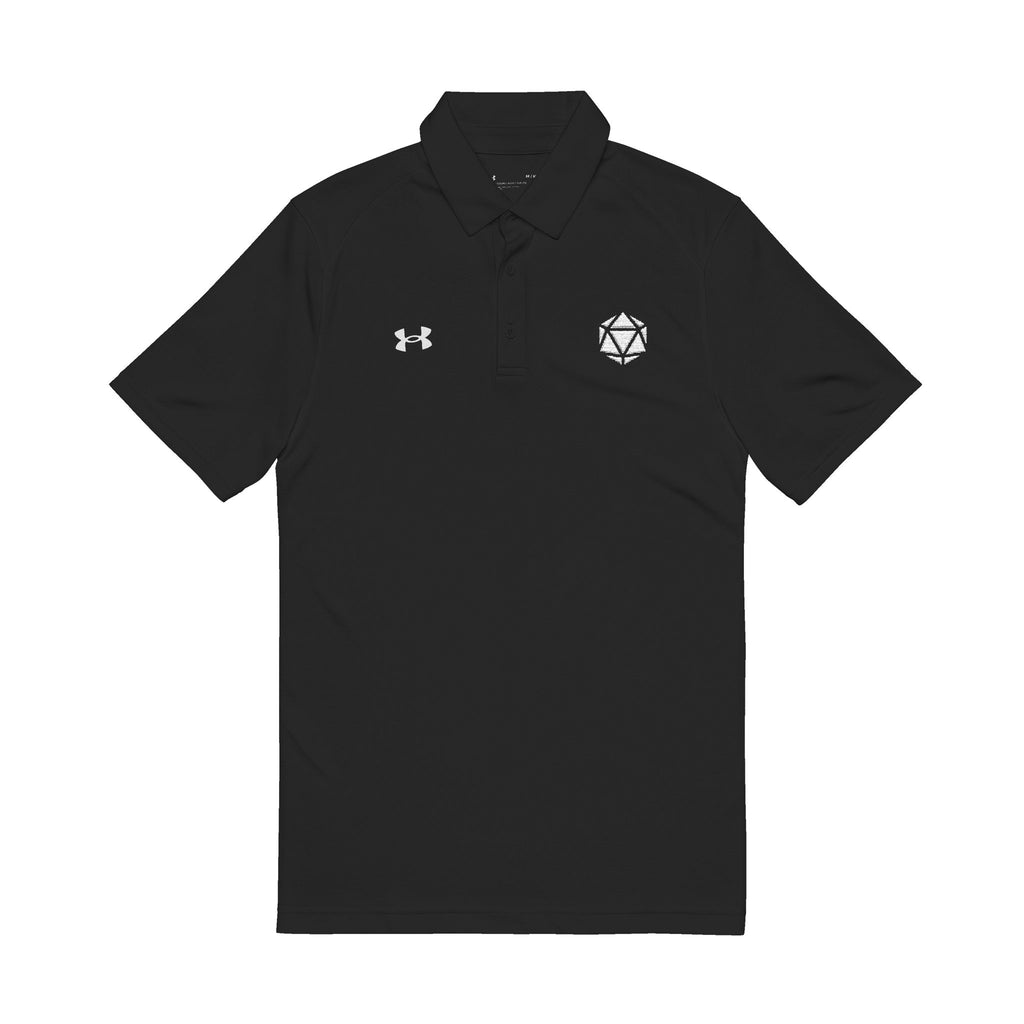 Under Armour D20 Embroidered Polo - DnD Golf Shirt - Dungeon Master Gift -Geek Work Polo - Dice Embroidery Shirt