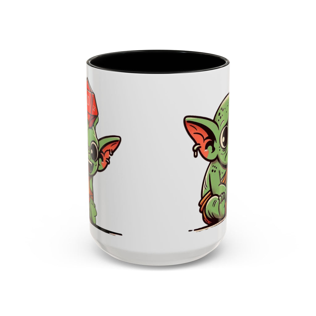 Dice Goblin D20 & D1 Coffee Mug — Gamer RPG Dice Accent Mug (11/15oz)