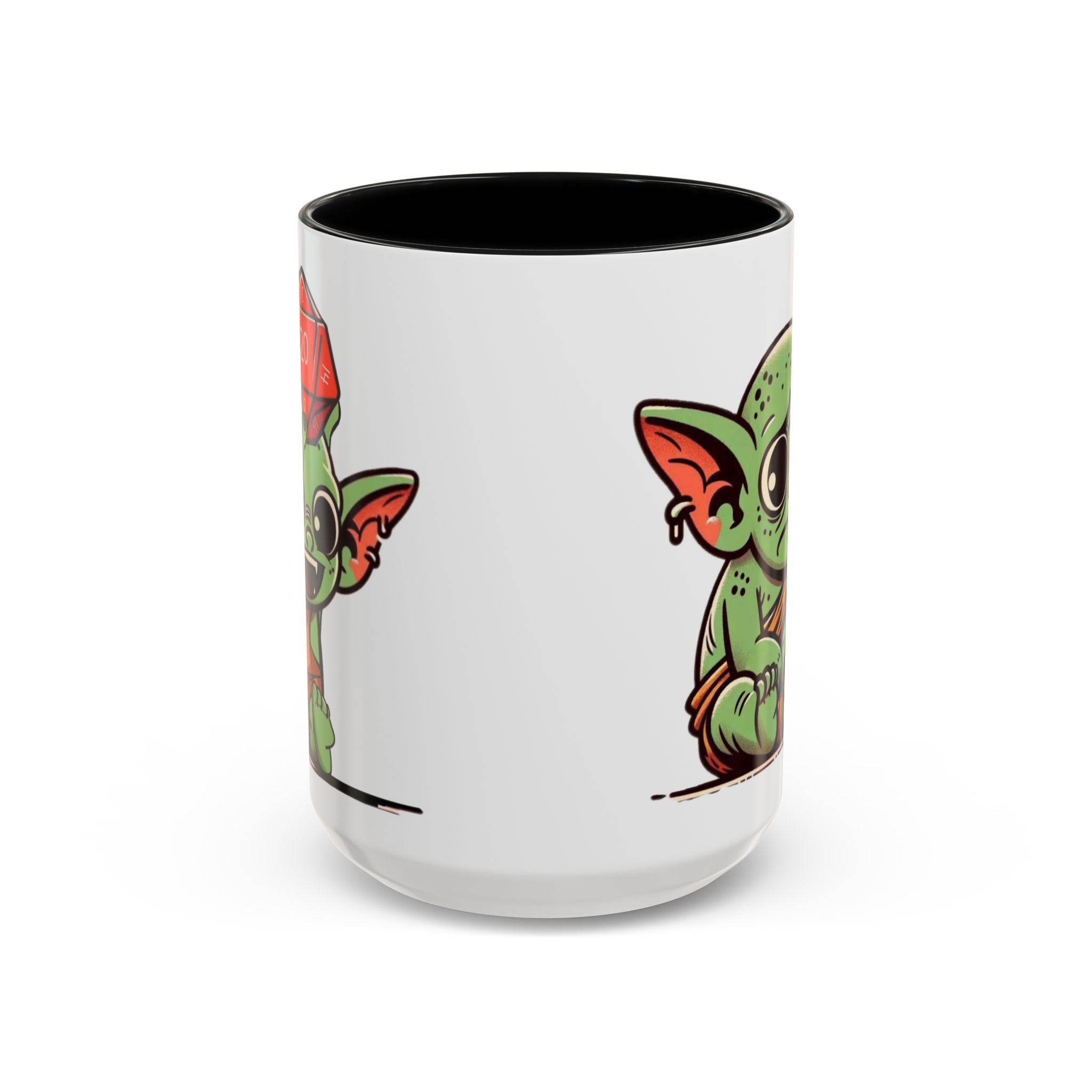 Dice Goblin D20 & D1 Coffee Mug — Gamer RPG Dice Accent Mug (11/15oz)