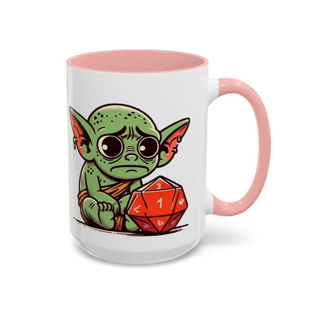 Dice Goblin D20 & D1 Coffee Mug — Gamer RPG Dice Accent Mug (11/15oz)