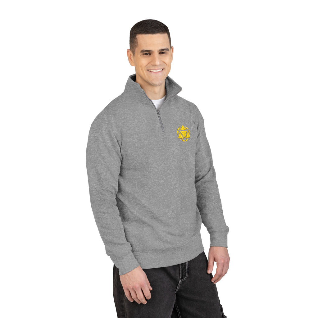 Embroidered Yellow D20 Fleece Pullover