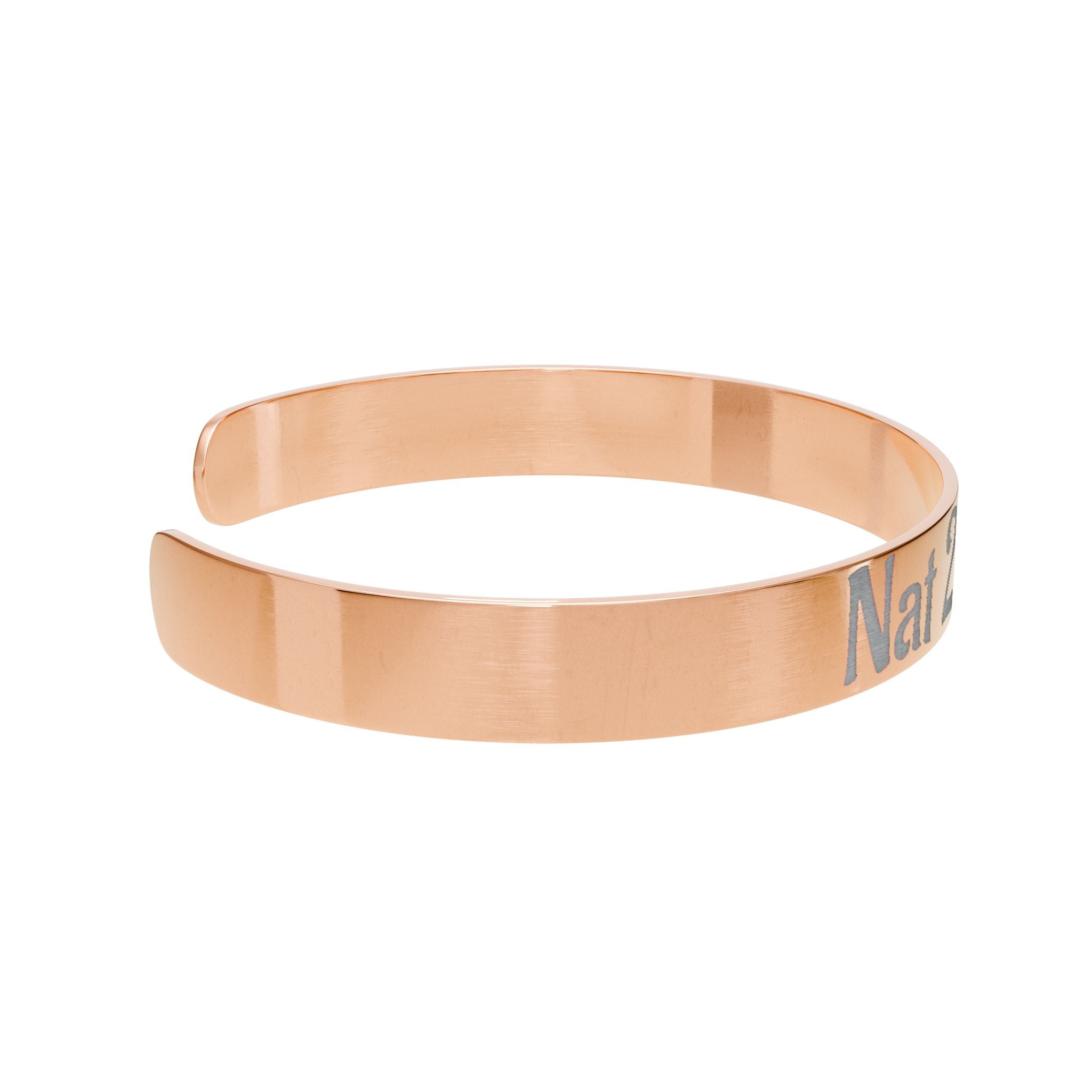 Nat 20 energy | engraved rose gold message bracelet