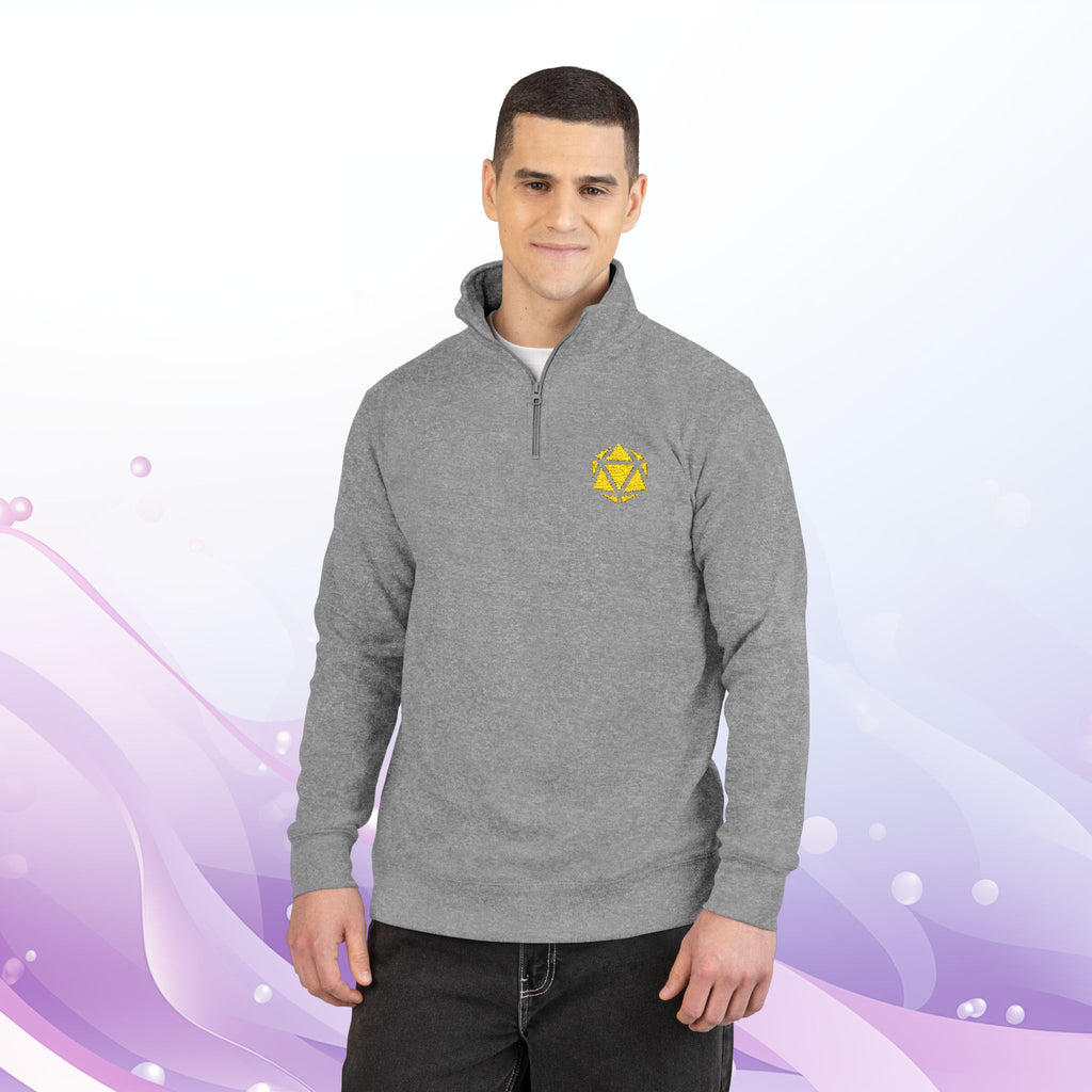 Embroidered Yellow D20 Fleece Pullover