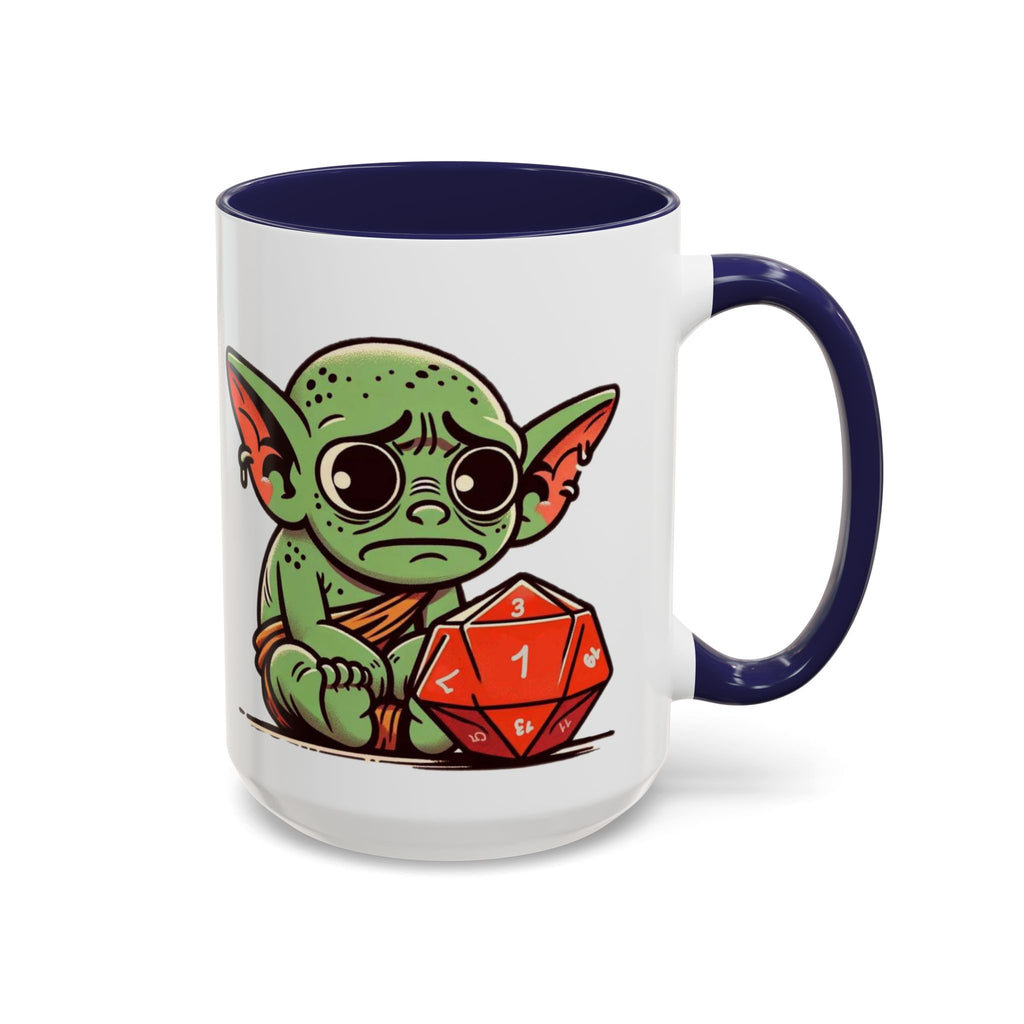 Dice Goblin D20 & D1 Coffee Mug — Gamer RPG Dice Accent Mug (11/15oz)